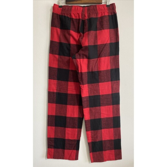 Old Navy Buffalo Check Bold Plaid Pajama Pants Women's M Red Black NEW - Picture 2 of 9